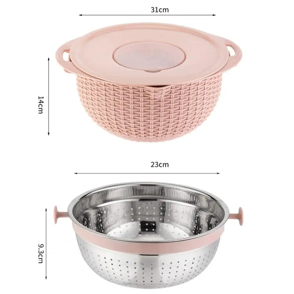 4-in-1 Stainless Steel Colander Set Versatile Kitchen Strainer_9