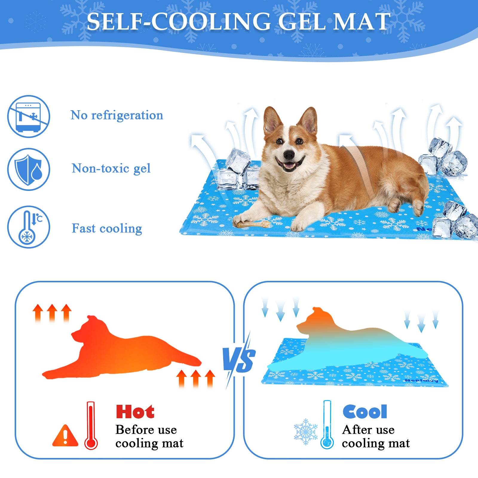 Self Cooling Mat for Dogs and Cats - 50 x 40 cm_1