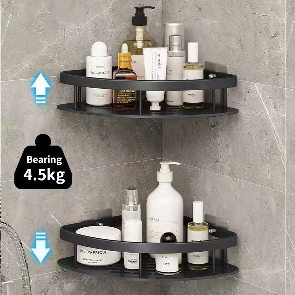 Pack of 2 Corner Shower Caddy Bathroom Storage Basket Organiser Tidy Tray_3