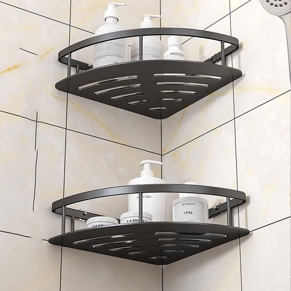 Pack of 2 Corner Shower Caddy Bathroom Storage Basket Organiser Tidy Tray_4