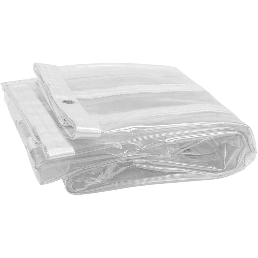 400gsm Heavy Duty Waterproof Clear PVC Tarpaulin - 4 Sizes_0