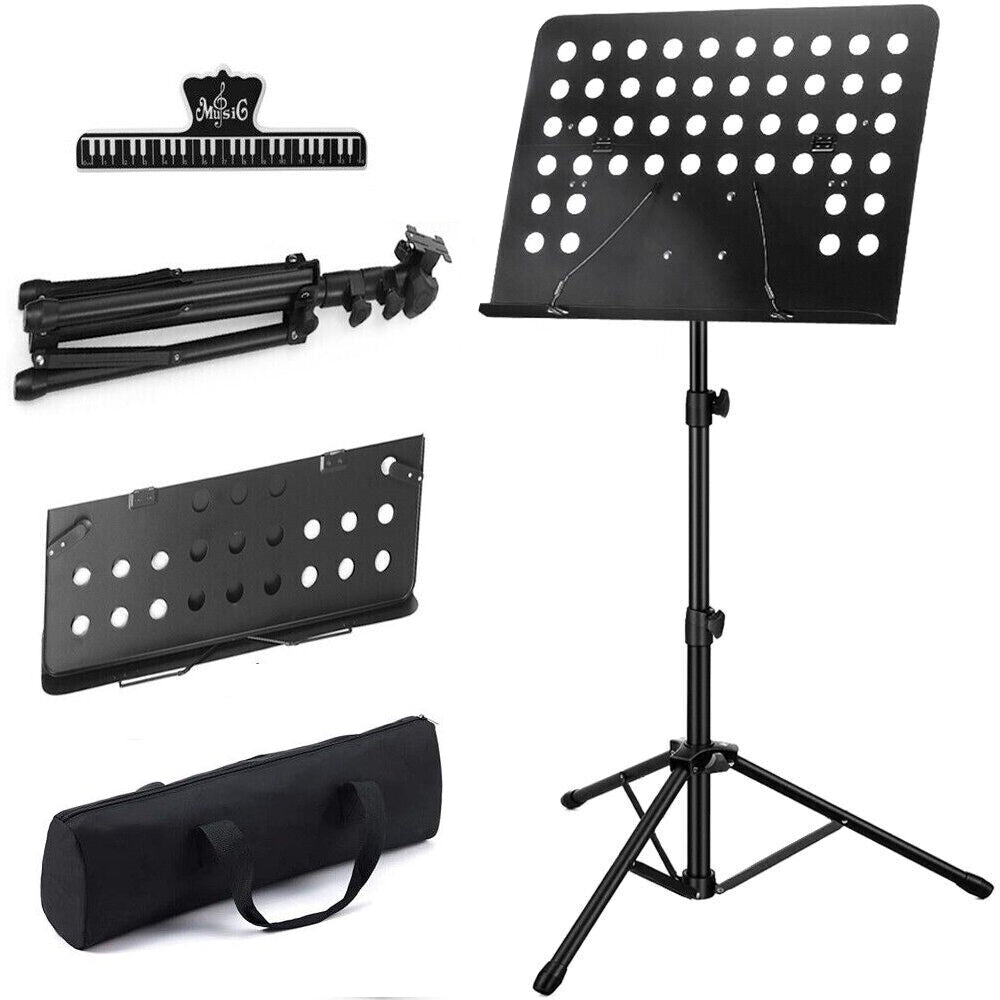 Heavy Duty Folding Adjustable Orchestral Music Stand Tripod Base_0