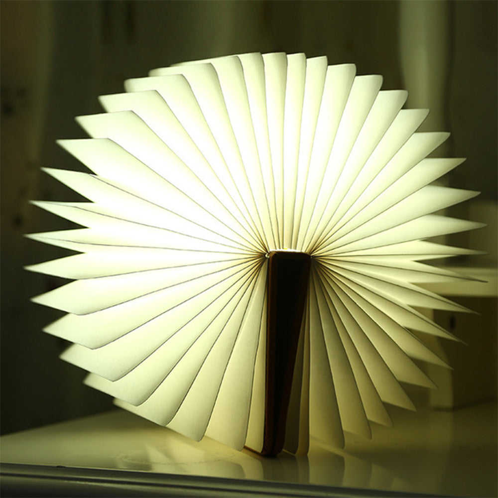 USB Rechargeable 3 Colors 3D Creative Foldable LED Book Night Light_1