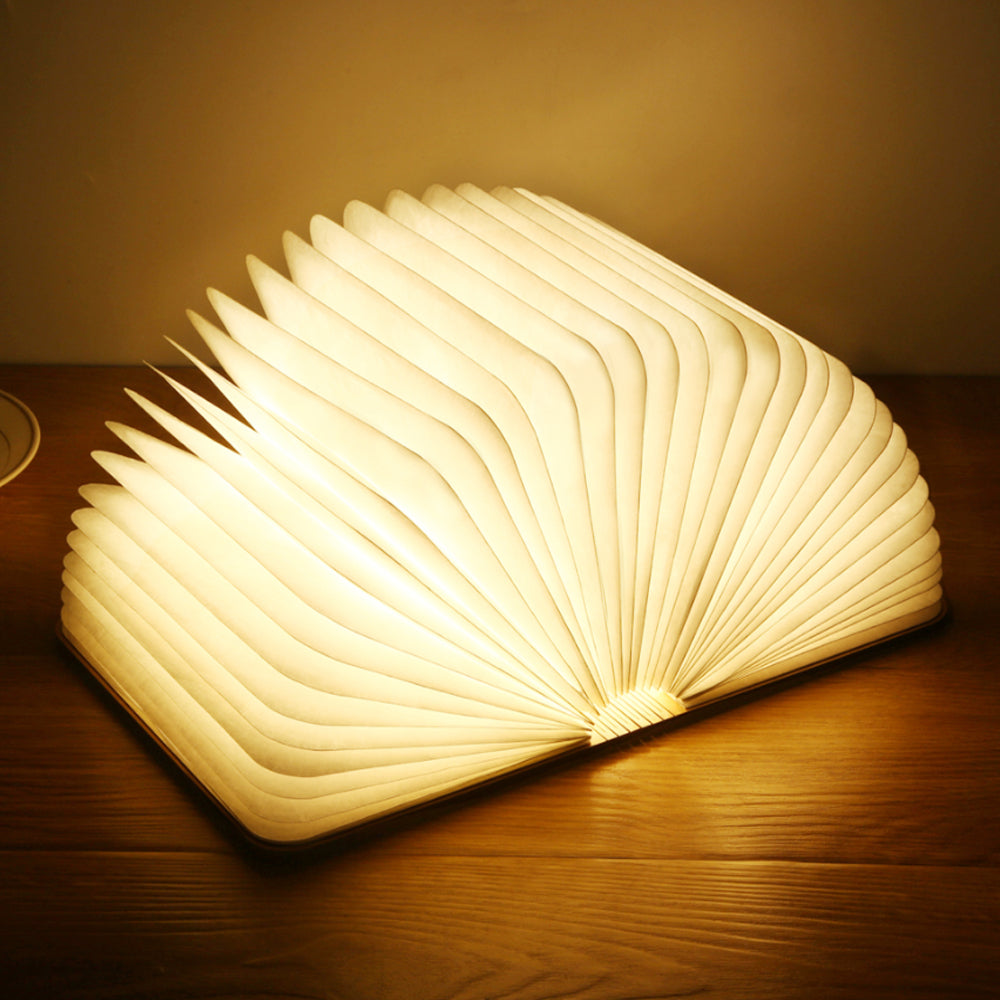 USB Rechargeable 3 Colors 3D Creative Foldable LED Book Night Light_0