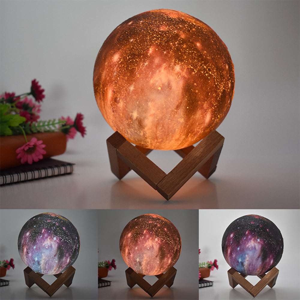 3D Printed Moon Galaxy Star Night Lamp and Room Décor- USB Charging_6