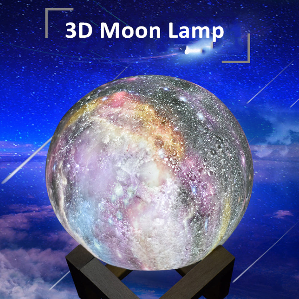 3D Printed Moon Galaxy Star Night Lamp and Room Décor- USB Charging_8