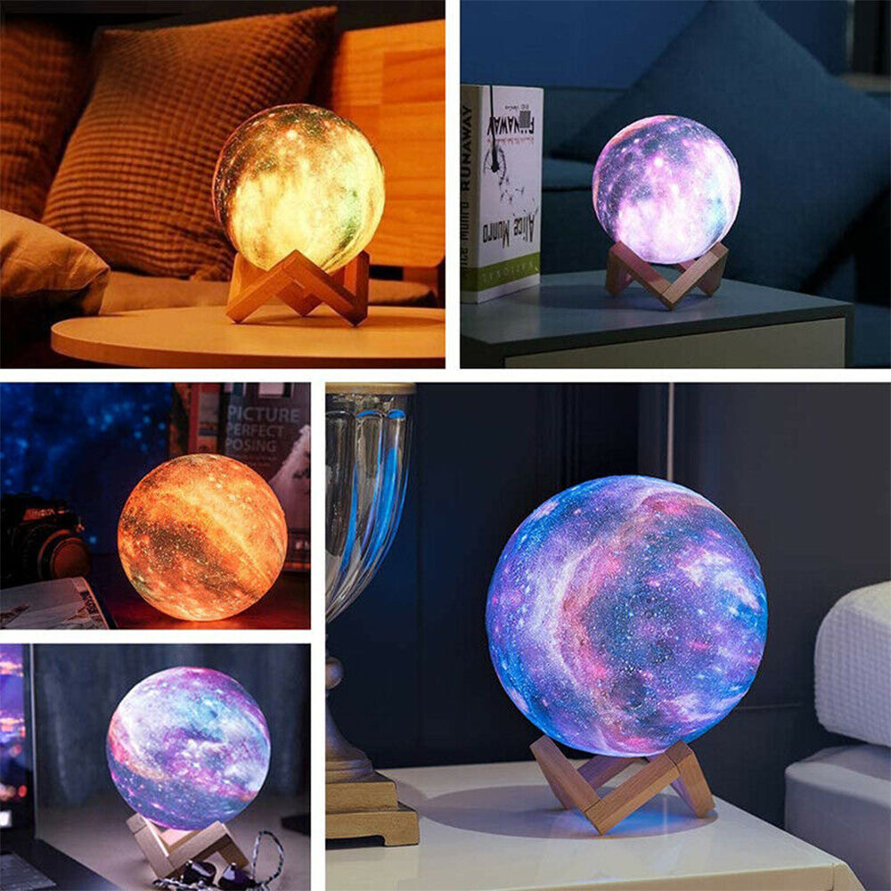 3D Printed Moon Galaxy Star Night Lamp and Room Décor- USB Charging_10