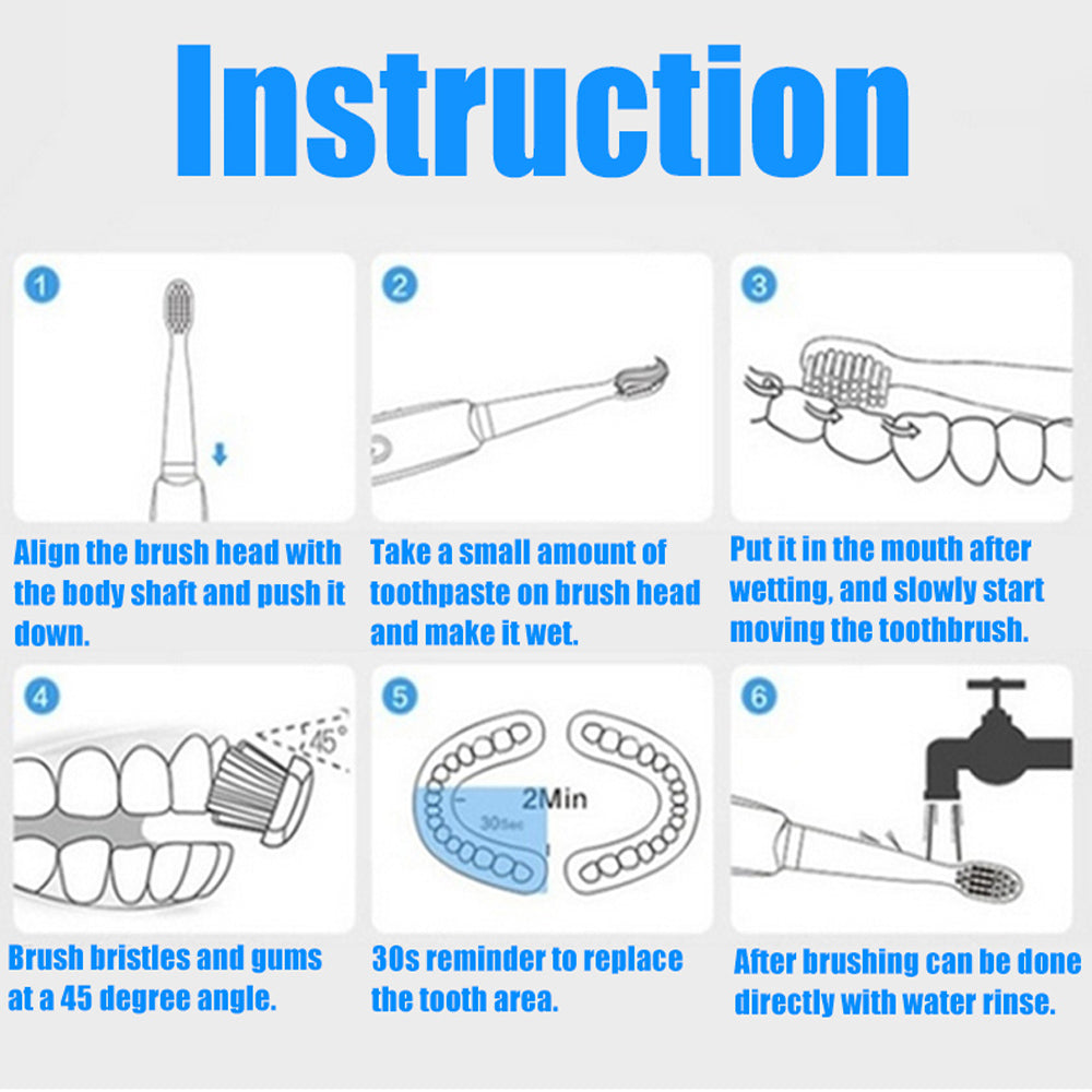 Ultrasonic Rechargeable Electronic Washable Toothbrush- USB Charging_18