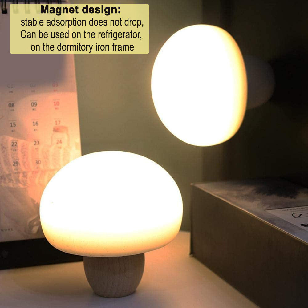 3 Step Dimming Portable Mushroom LED Night Lamp- USB Charging_4