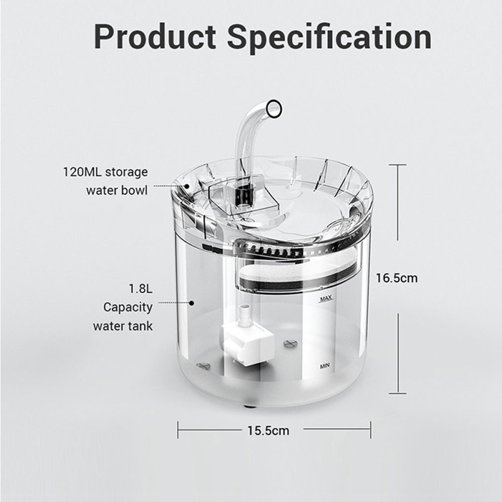 USB Interface Automatic Induction Pet Drinking Water Fountain_3